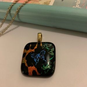 Dichroic Butterfly Pendant